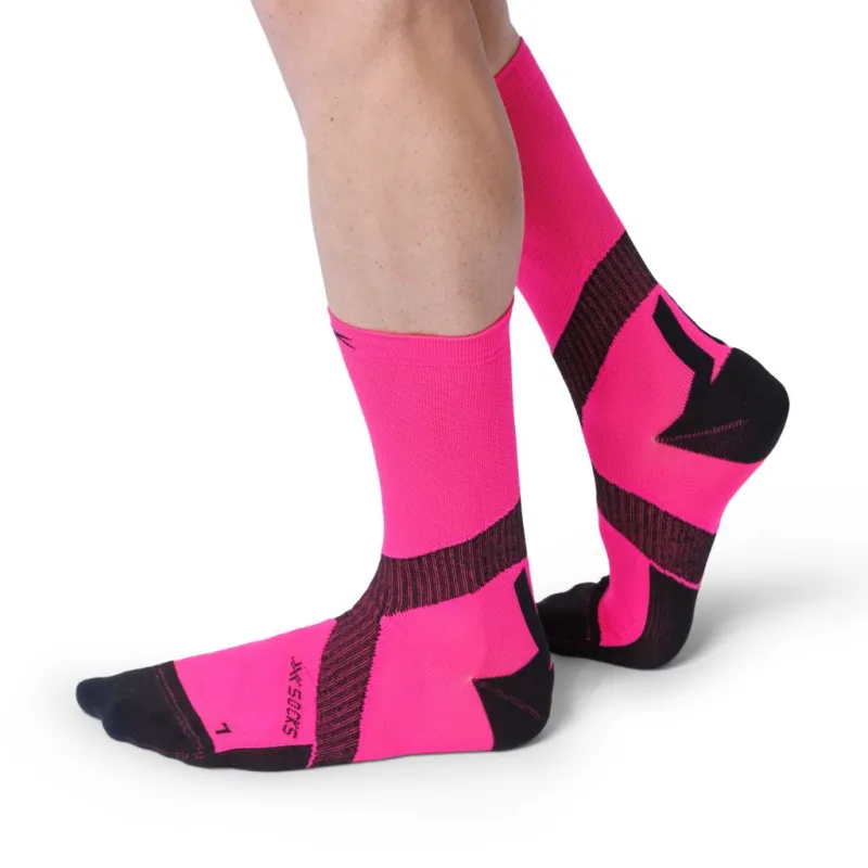 Skarpety rowerowe X-SOCKS Bike Expert Crew pink/black