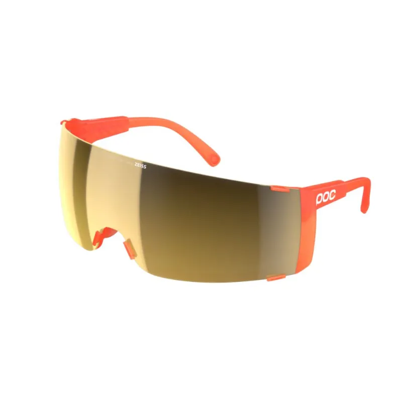 Okulary rowerowe POC Propel fluorescent orange translucent/clarity road/sunny gold