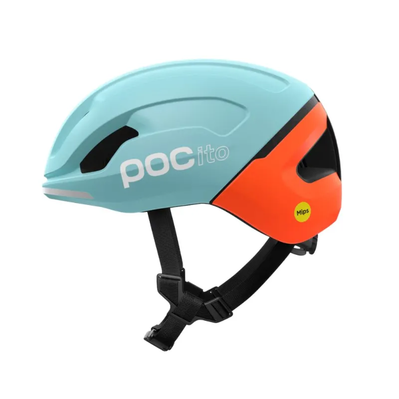 Kask rowerowy dziecięcy POC POCITO Omne MIPS blue matt/orange matt