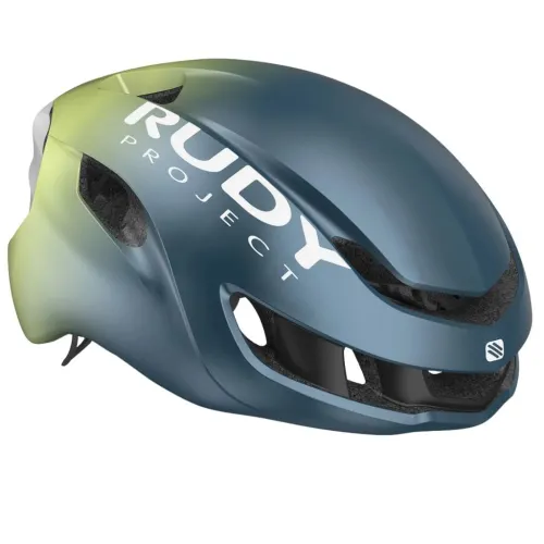 Kask rowerowy Rudy Project Nytron Blue Avio/Apple Green Metal Matte