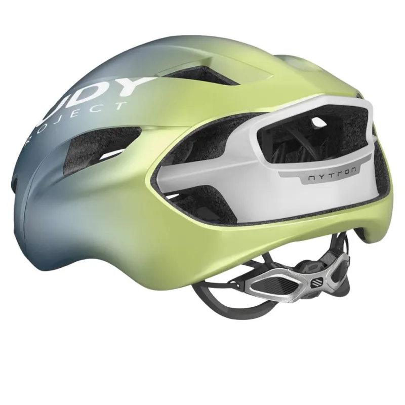 Kask rowerowy Rudy Project Nytron Blue Avio/Apple Green Metal Matte