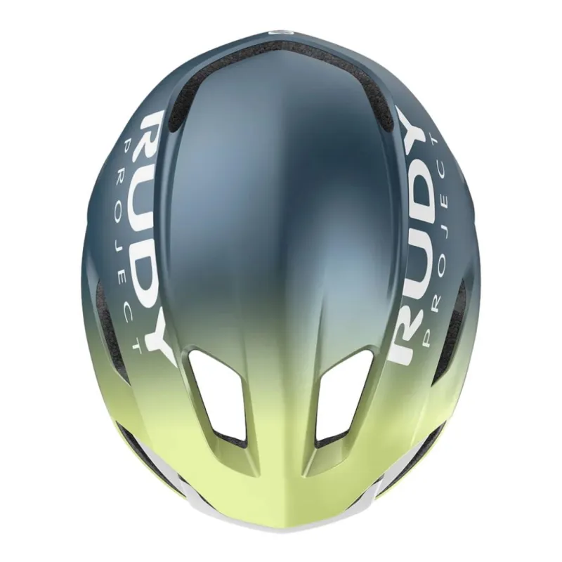 Kask rowerowy Rudy Project Nytron Blue Avio/Apple Green Metal Matte