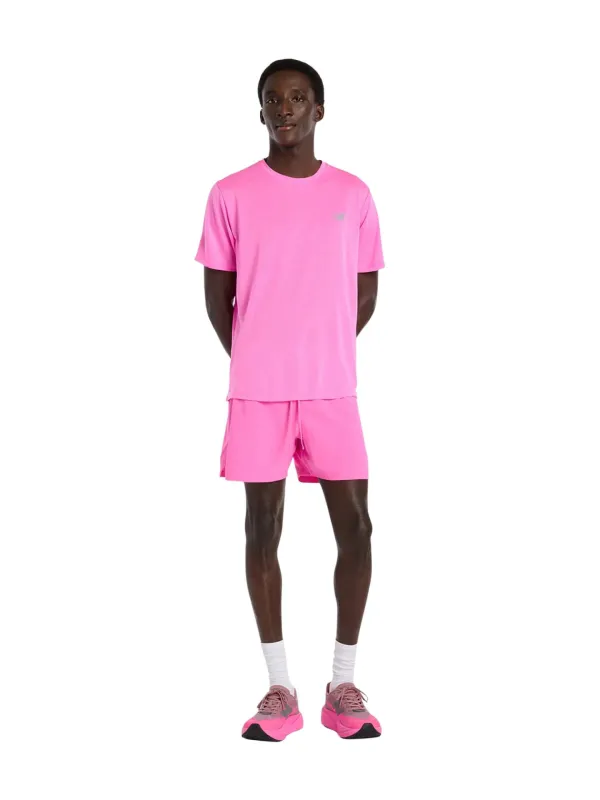 Spodenki męskie New Balance RC Seamless 5" pink heat