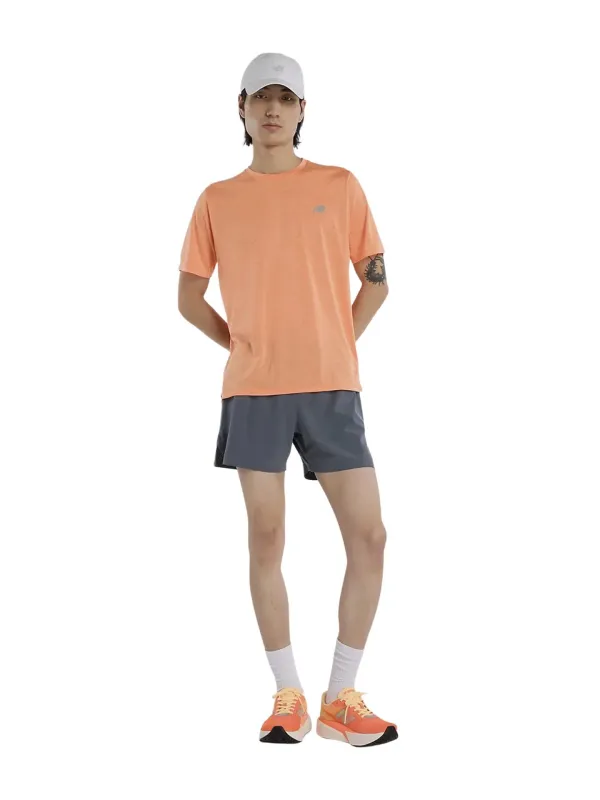 Koszulka męska New Balance Athletics Run tangerine heat