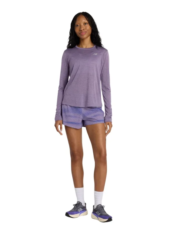 Spodenki damskie New Balance RC Printed 3" candided violet