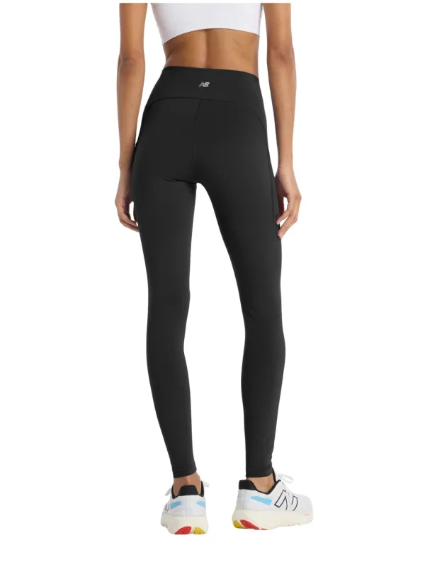 Legginsy damskie New Balance Sleek Pocket High Rise black