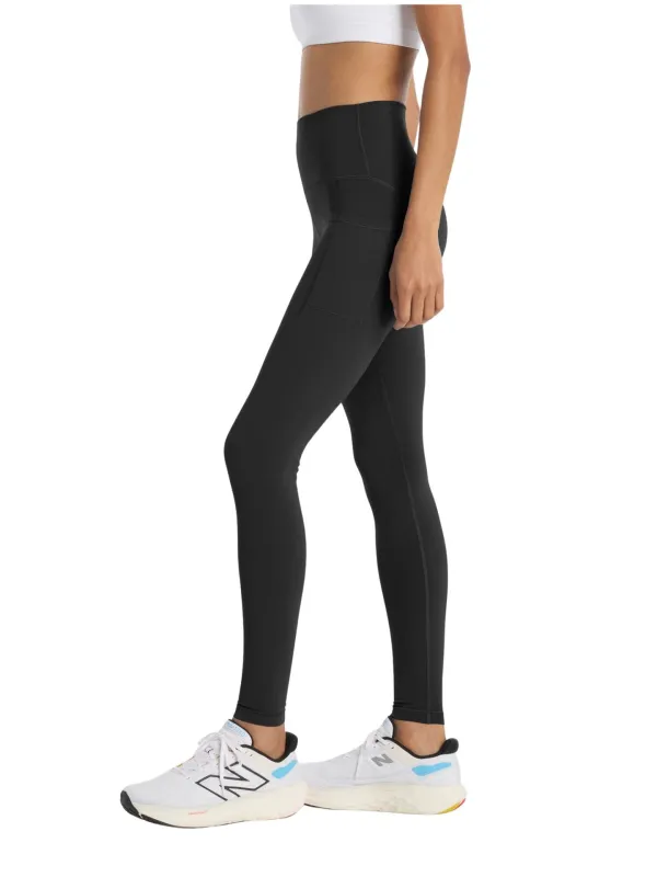 Legginsy damskie New Balance Sleek Pocket High Rise black