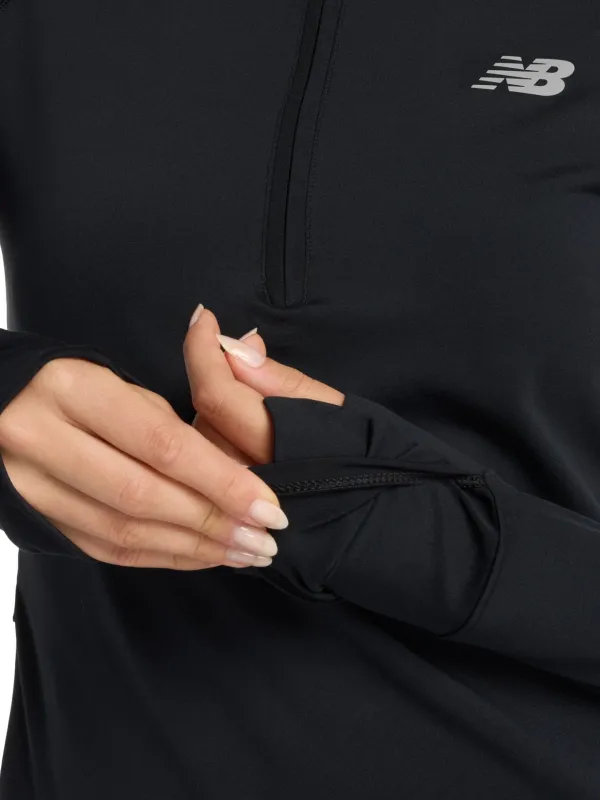 Bluza damska New Balance Harmony Half Zip black