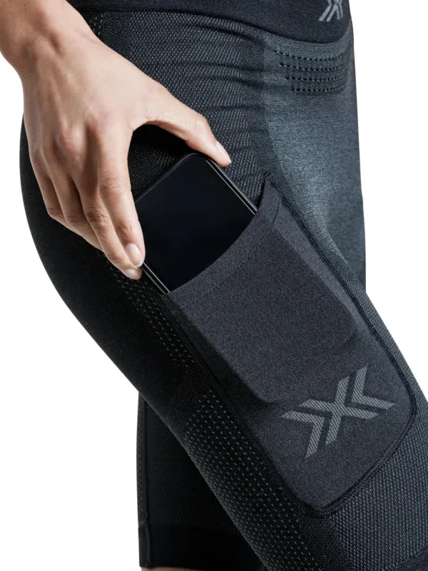 Spodenki damskie X-BIONIC Xceed Run Short Tights black/rhino grey