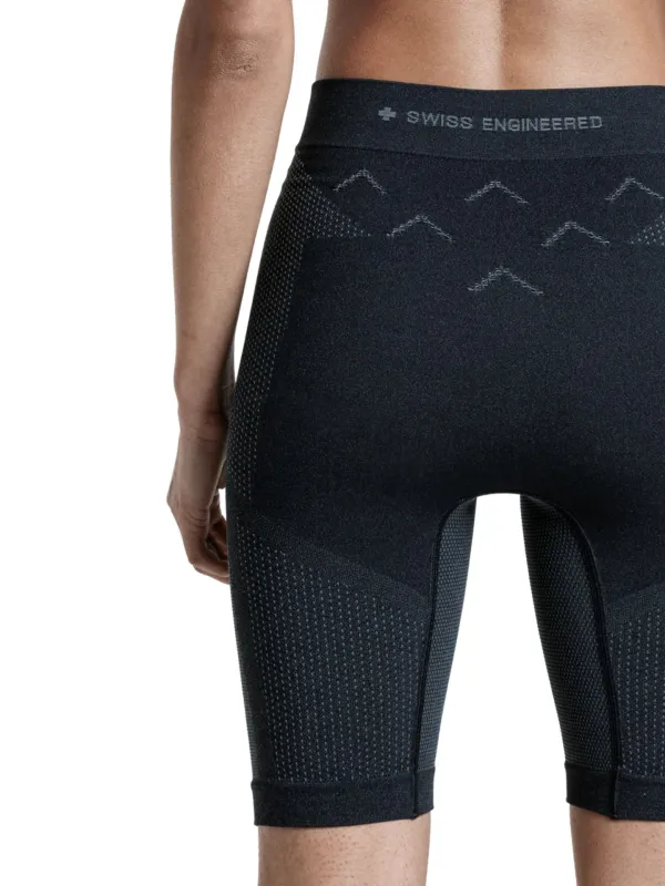 Spodenki damskie X-BIONIC Xceed Run Short Tights black/rhino grey