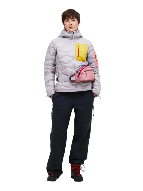 Kurtka puchowa damska Peak Performance Helium Utility Down Hood Jacket Misty lavender/canary lime