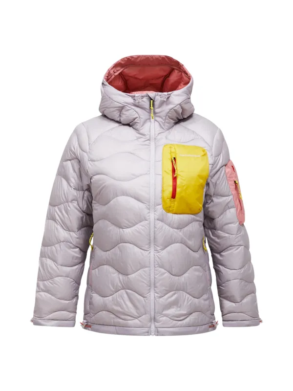 Kurtka Peak Performance puchowa damska Helium Utility Down Hood Jacket grey