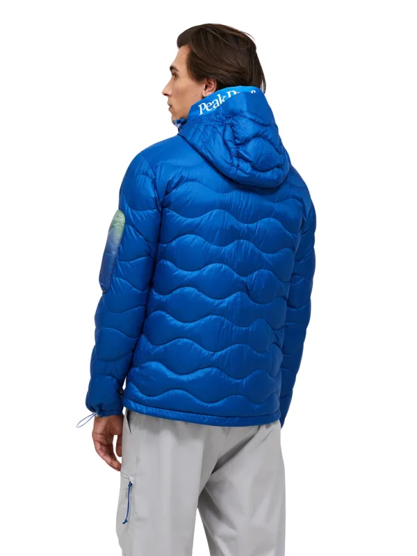 Kurtka puchowa męska Peak Performance Helium AOP Utility Down Hood true blue/aop