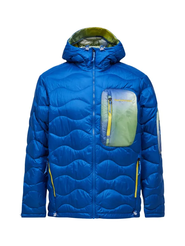 Kurtka puchowa męska Peak Performance Helium AOP Utility Down Hood true blue/aop