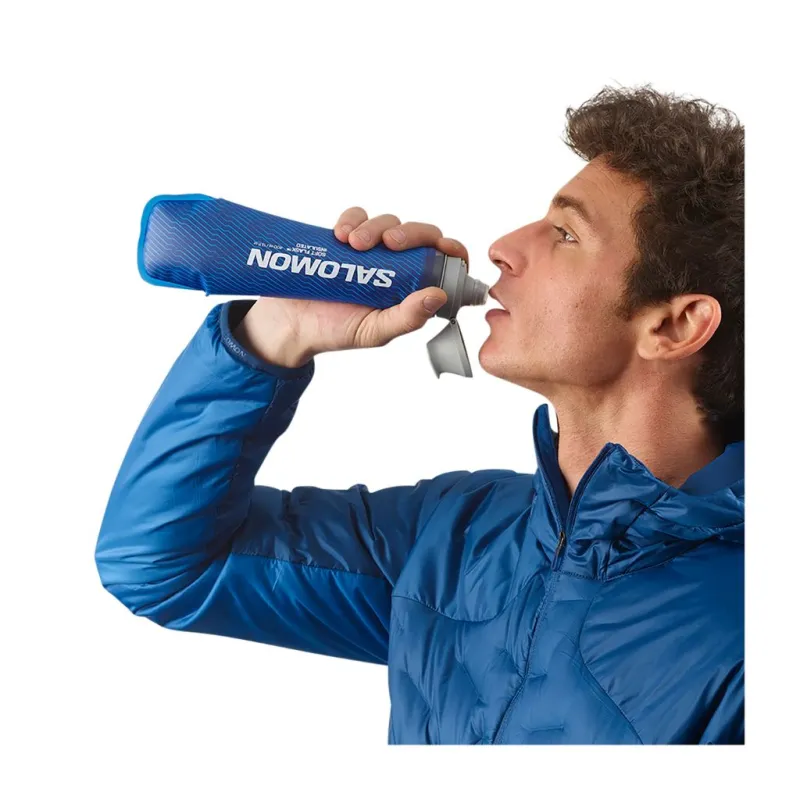 Bidon biegowy Salomon soft flask 400ml insulated clear blue