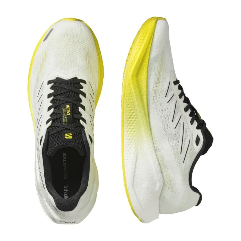 Buty biegowe męskie Salomon Aero Blaze 3 white/black/blazing yellow