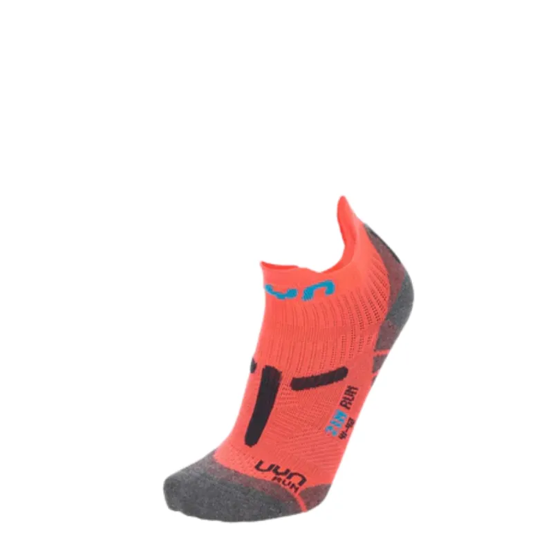Skarpety do biegania damskie UYN 2in coral fluo/anthracite