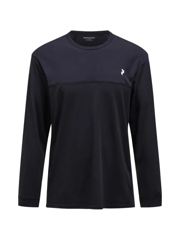Koszulka męska Peak Performance Trail Wool Blend LS black