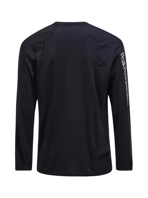 Koszulka męska Peak Performance Trail Wool Blend LS black