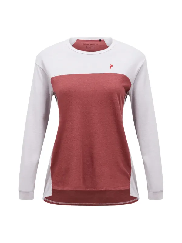 Koszulka damska Peak Performance Trail Wool Blend LS misty lavender / wild rouge