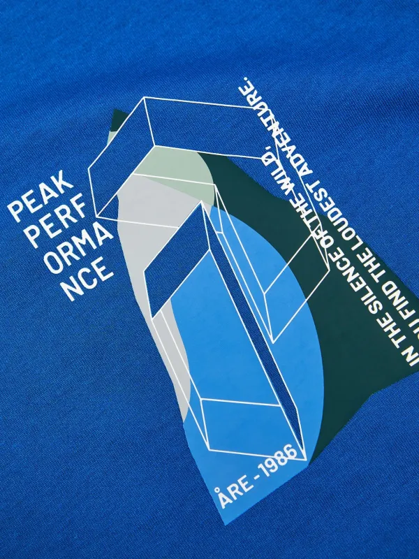 Koszulka męska Peak Performance Explore Graphic Tee true blue
