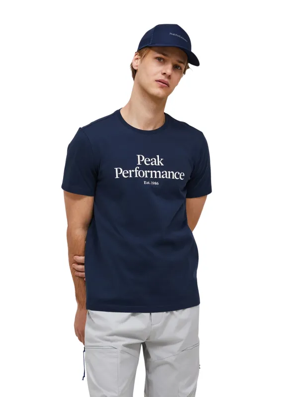 Koszulka męska Peak Performance Original Tee blue shadow / offwhite
