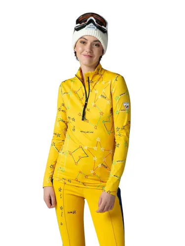 Bluza Rossignol JCC damska Booster 1/2 Zip żółta