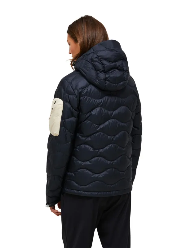 Kurtka puchowa damska Peak Performance Helium Utility Down Hood Jacket black/sand fog
