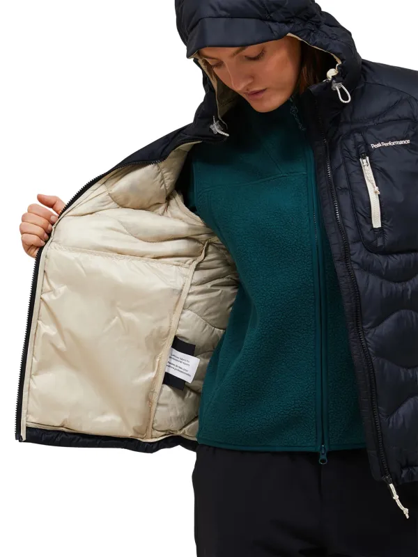 Kurtka puchowa damska Peak Performance Helium Utility Down Hood Jacket black/sand fog