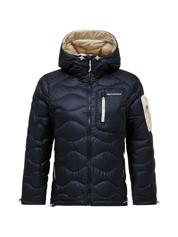 Kurtka puchowa damska Peak Performance Helium Utility Down Hood Jacket black/sand fog