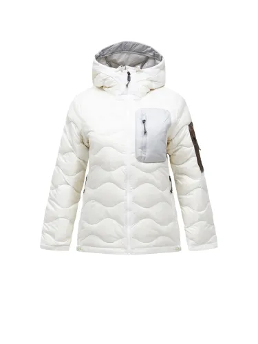 Kurtka puchowa damska Peak Performance Helium Utility Down Hood Jacket offwhite/antarctica