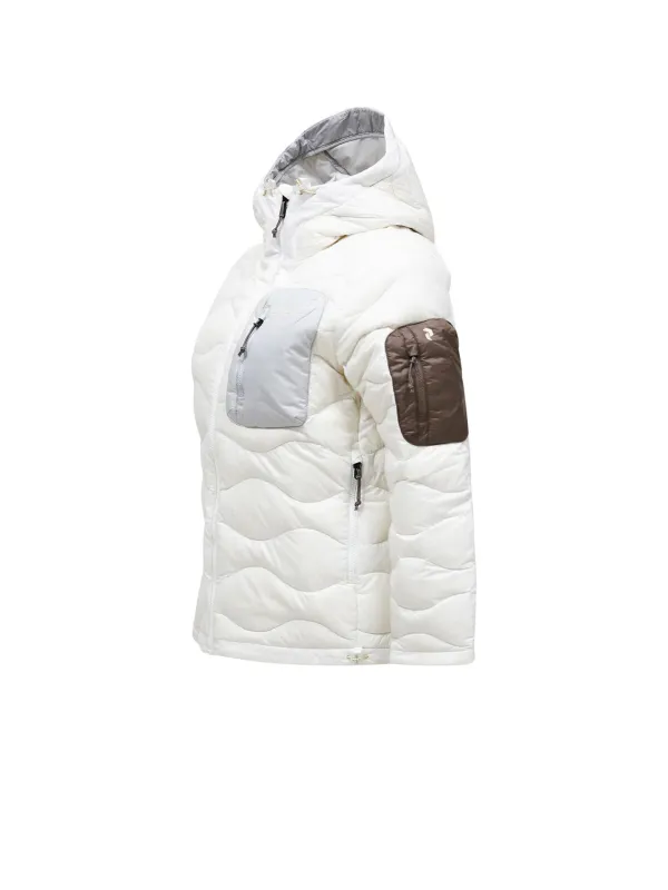 Kurtka puchowa damska Peak Performance Helium Utility Down Hood Jacket offwhite/antarctica