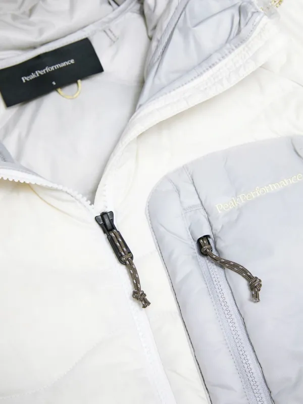Kurtka puchowa damska Peak Performance Helium Utility Down Hood Jacket offwhite/antarctica
