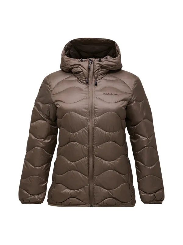 Kurtka puchowa damska Peak Performance Helium Down Hood terrain tan