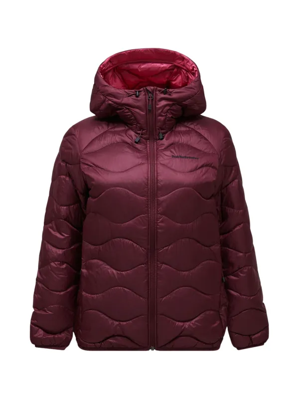 Kurtka puchowa damska Peak Performance Helium Down Hood porto/mountain blush