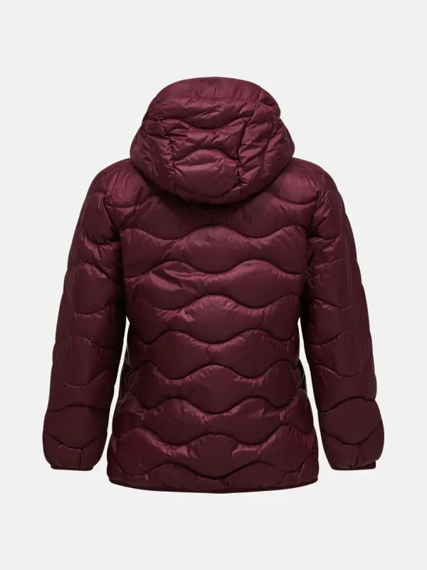 Kurtka puchowa damska Peak Performance Helium Down Hood porto/mountain blush