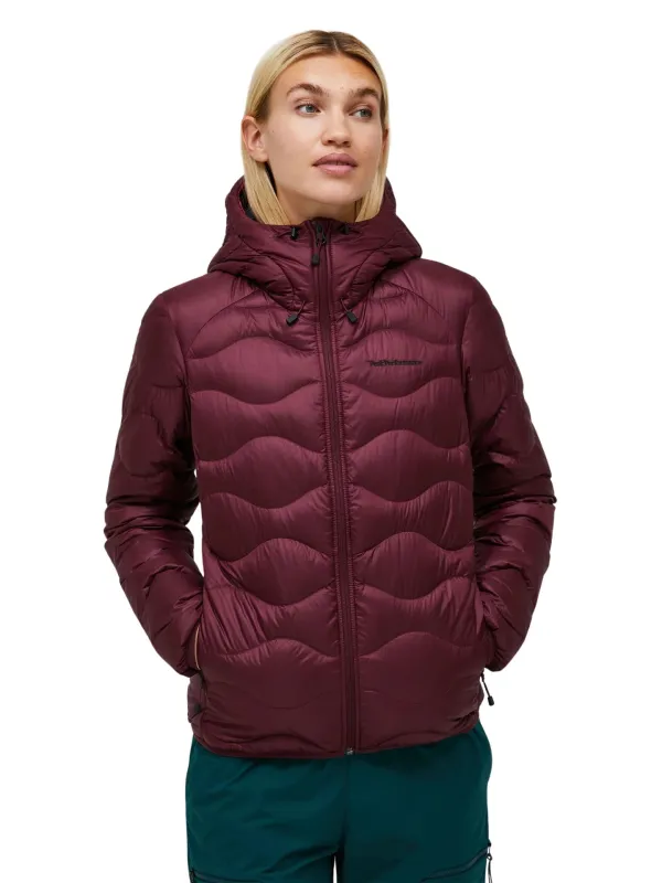 Kurtka puchowa damska Peak Performance Helium Down Hood porto/mountain blush