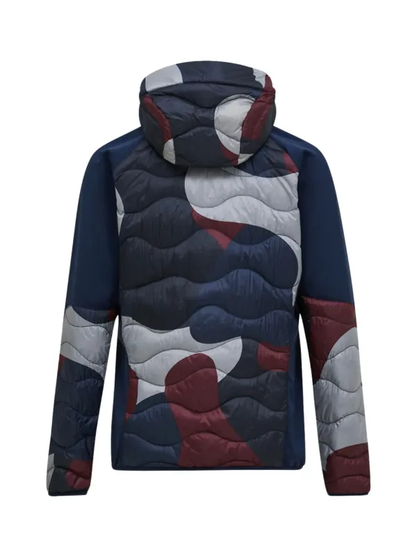 Kurtka męska Peak Performance Helium AOP Down Hybrid Hood snowbank/blue shadow