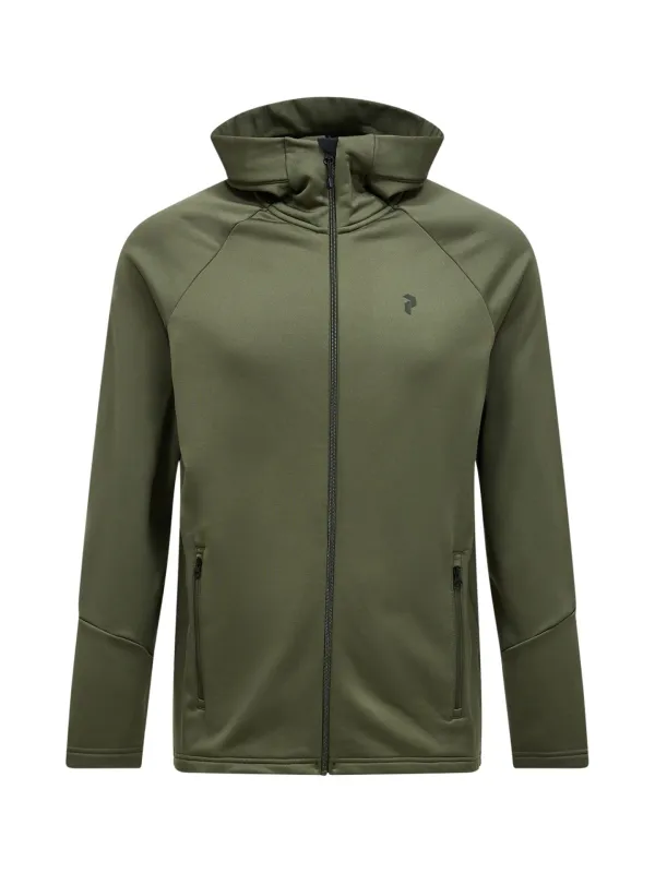 Bluza męska Peak Performance Rider Essentials Midlayer Zip Hood pine needle
