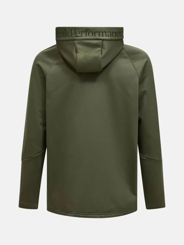 Bluza męska Peak Performance Rider Essentials Midlayer Zip Hood pine needle