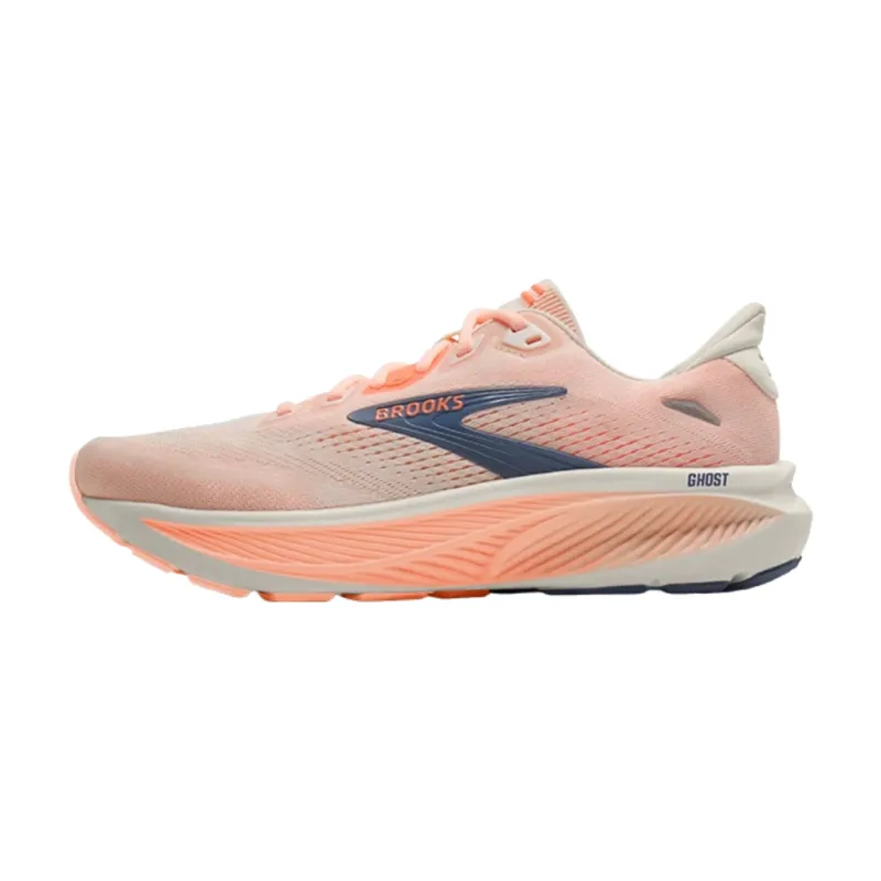 Buty do biegania damskie Brooks Ghost 18 biało-brzoskwiniowe