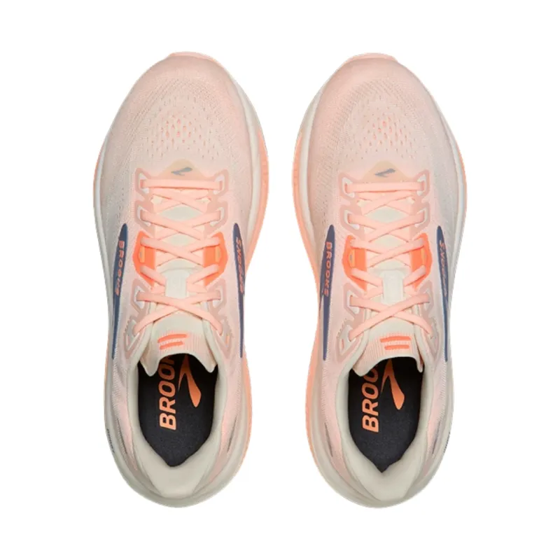 Buty do biegania damskie Brooks Ghost 18 biało-brzoskwiniowe
