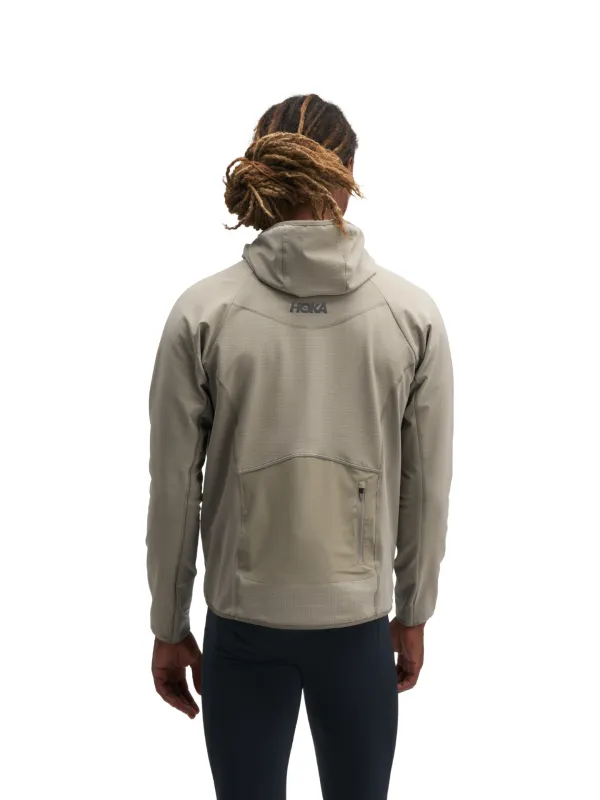 Kurtka męska HOKA SkyGlow Half-Zip pebble grey