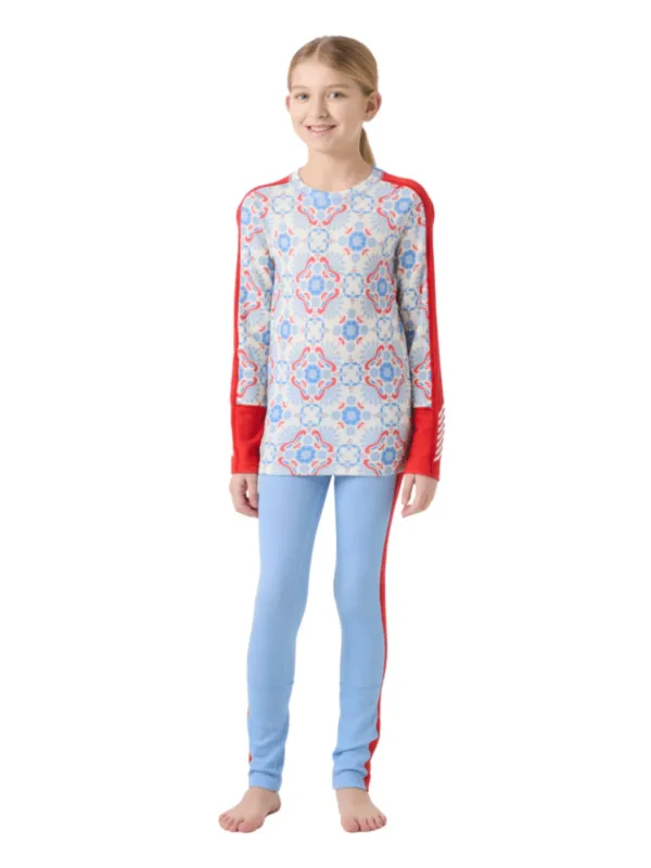 Bielizna termoaktywna dziecięca Helly Hansen Graphic Lifa Merino Set bright blue