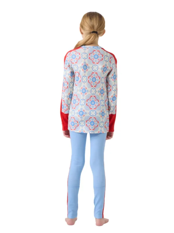 Bielizna termoaktywna dziecięca Helly Hansen Graphic Lifa Merino Set bright blue