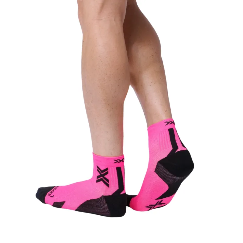 Skarpety X-Socks Run Discover Ankle fluo pink/x black