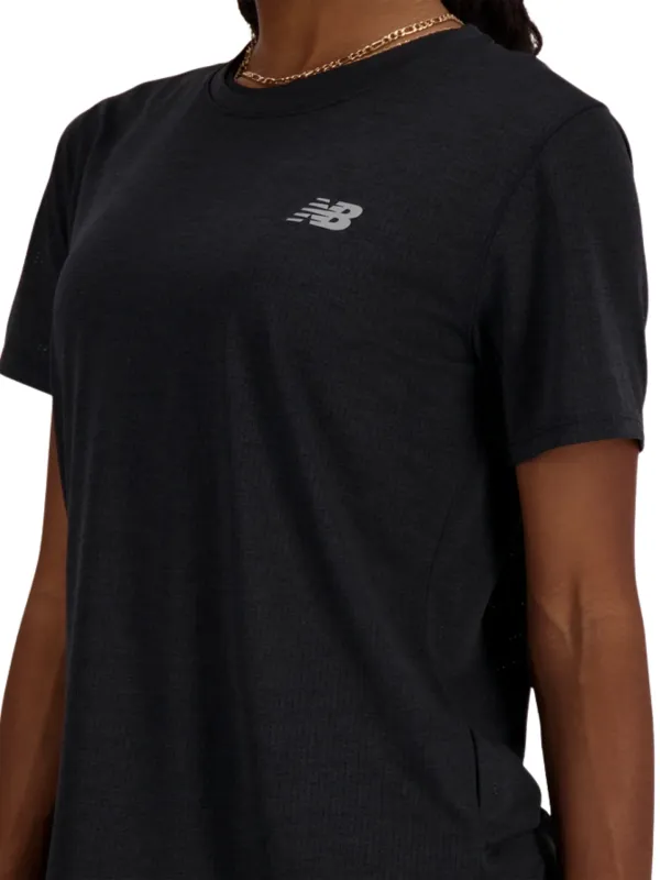 Koszulka damska New Balance RC Essential T-Shirt caviar heather