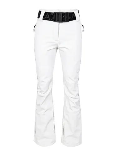 Spodnie narciarskie damskie EA7 Emporio Armani Kitzbühel Softshell Waisted Pant White
