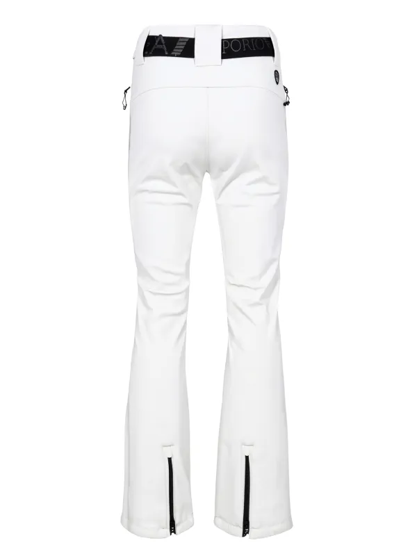 Spodnie narciarskie damskie EA7 Emporio Armani Kitzbühel Softshell Waisted Pant White