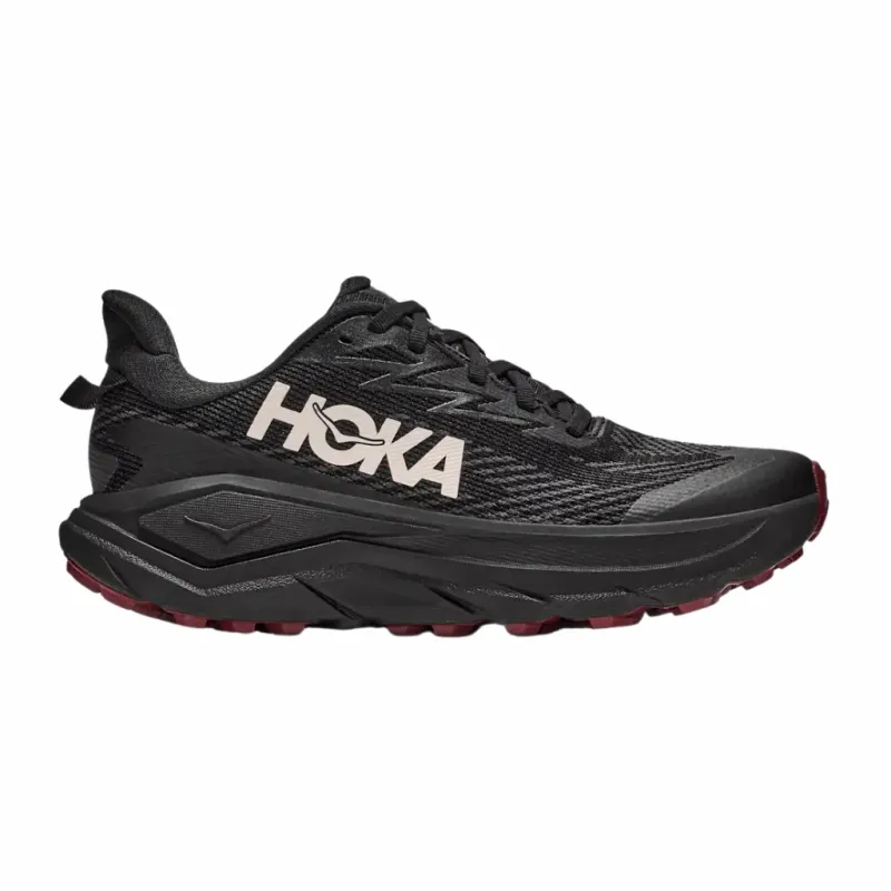Buty do biegania damskie HOKA Challenger 8 GTX black/varsity burgundy